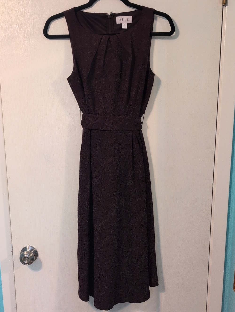 ELLE Dark Plum Sleeveless Midi Dress